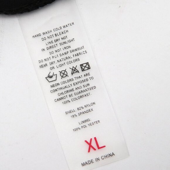 Flamingo Swim Top & Shorts 2pc Neon 90s Bathing Suit Stretch Pink Blue Black - Picture 15 of 15